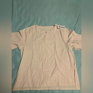Minibee Cream Linen Casual Top